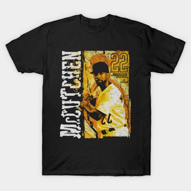 Andrew McCutchen Pittsburgh Grunge T-Shirt by Jesse Gorrell